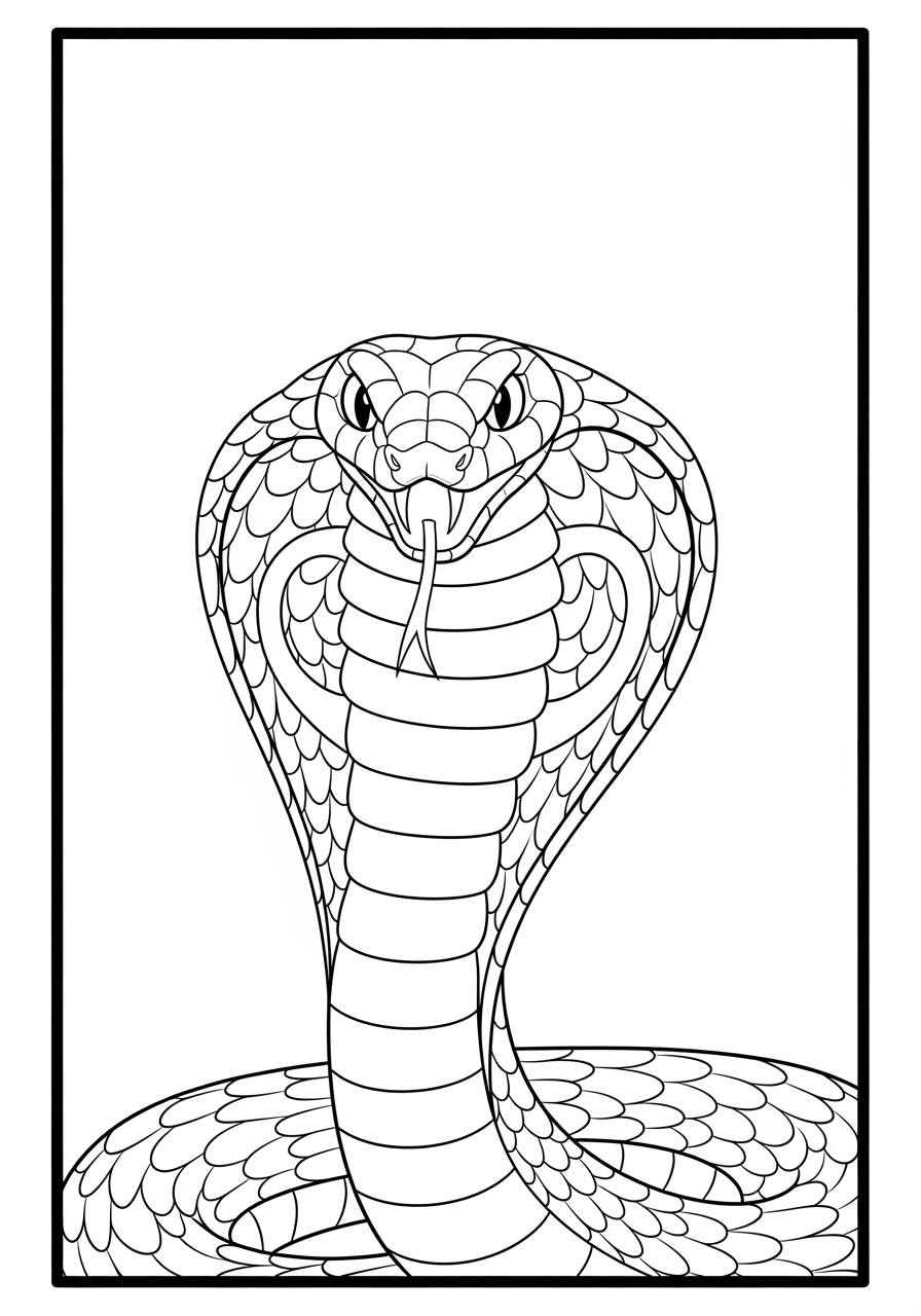 Desenho de Cobra Realista para colorir