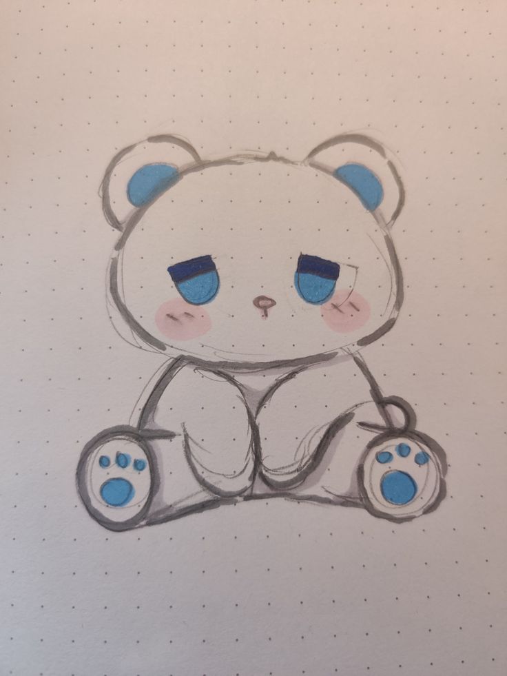 Urso fofo para desenhar fácil quando estiver com tédio