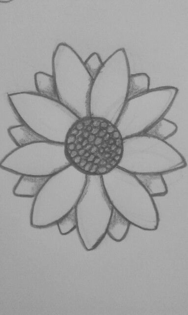 Flor simples e bonita para desenhar durante o tédio