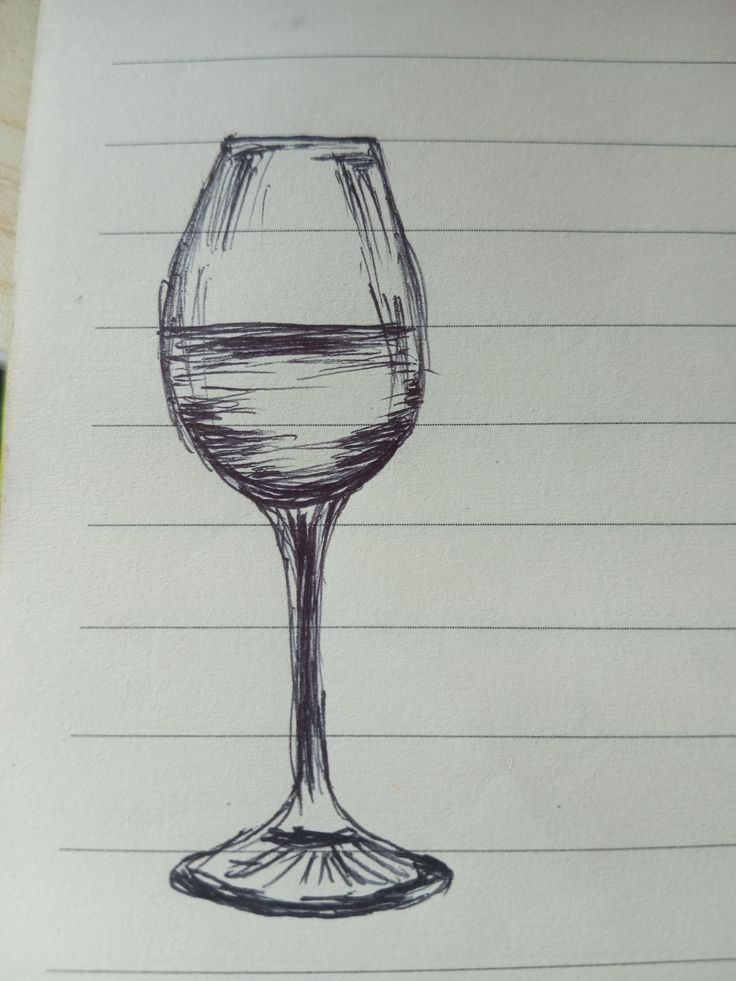 Copa desenhada simples para embelezar o papel no tédio