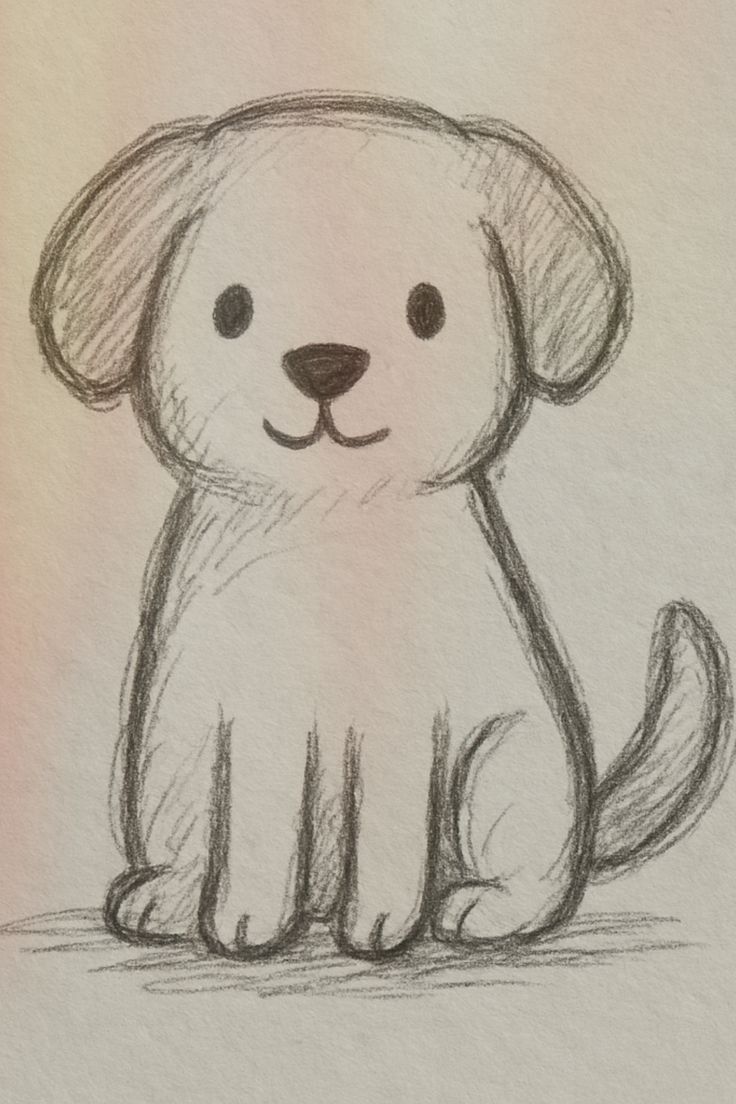 Desenho de um cachorro fofo para fazer quando estiver com tédio