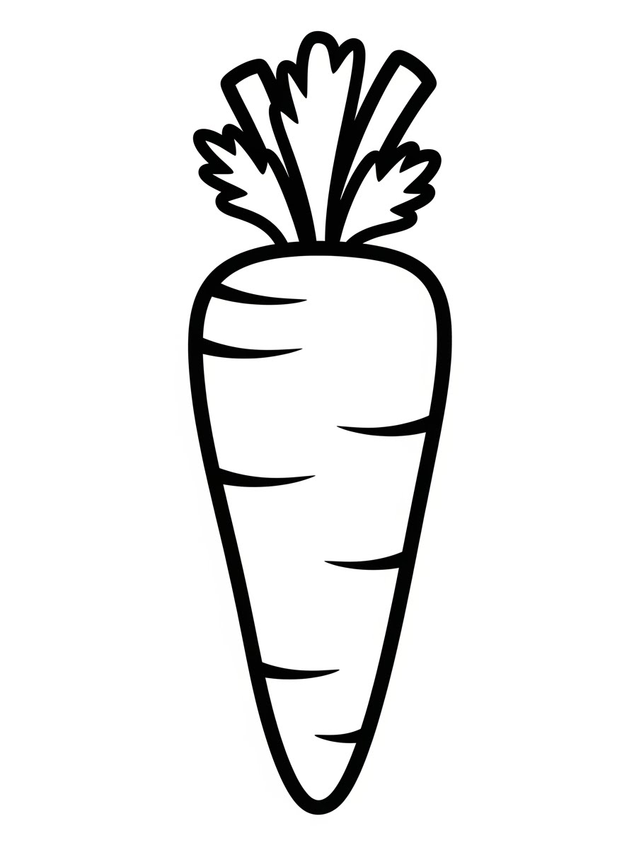 Desenho de Comida com cenoura para colorir