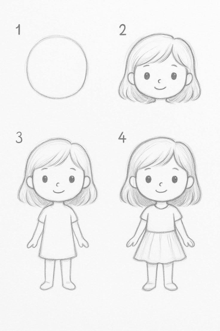 Como Desenhar uma menina fofa passo a passo