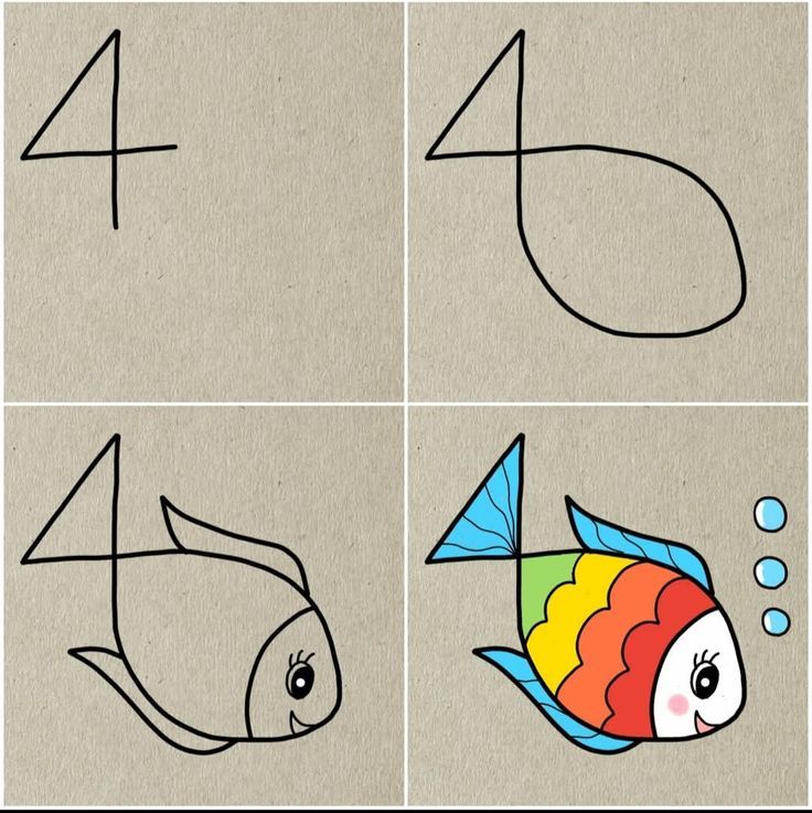 Como Desenhar um peixe colorido