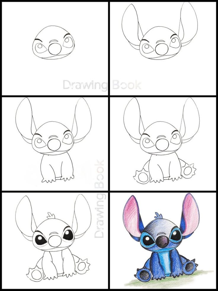 Como Desenhar o Stitch passo a passo simples