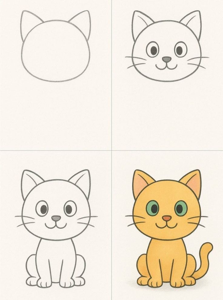 Como Desenhar um gato fofo