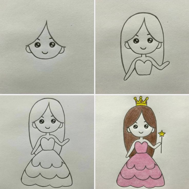 Como Desenhar uma princesa fofa passo a passo