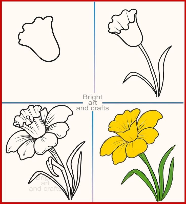 Como Desenhar flores simples passo a passo