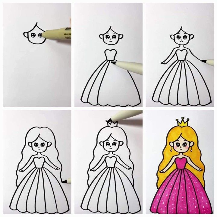 Como Desenhar uma princesa passo a passo