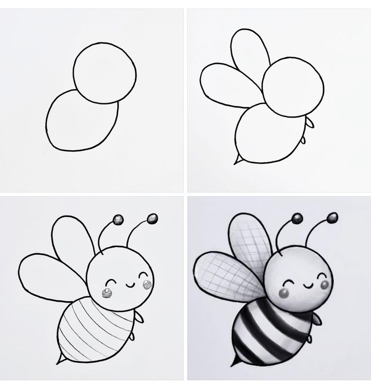 Como Desenhar uma abelha fofa