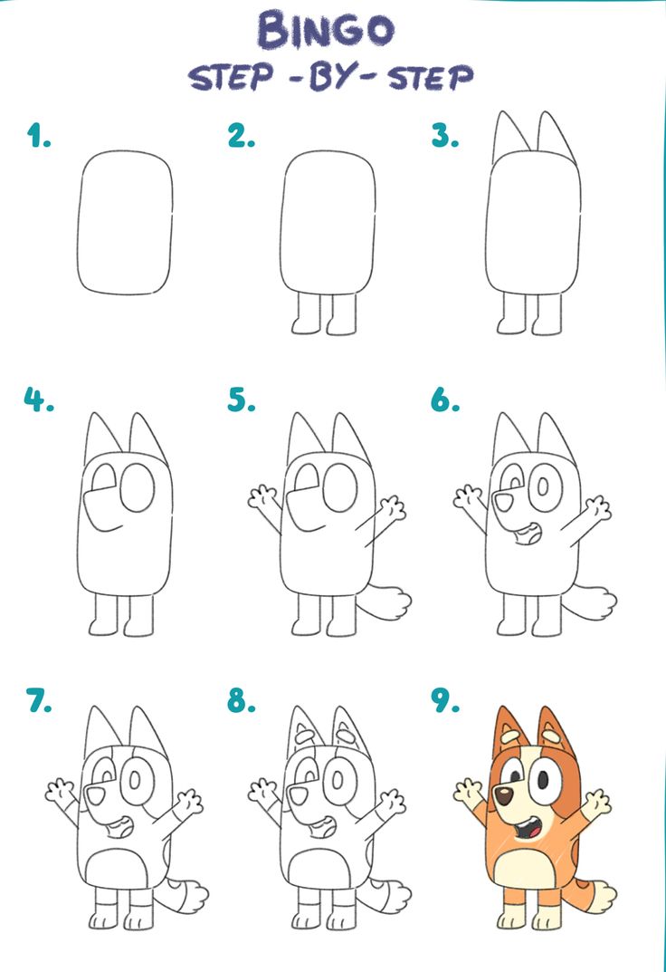 Como Desenhar o Bingo passo a passo