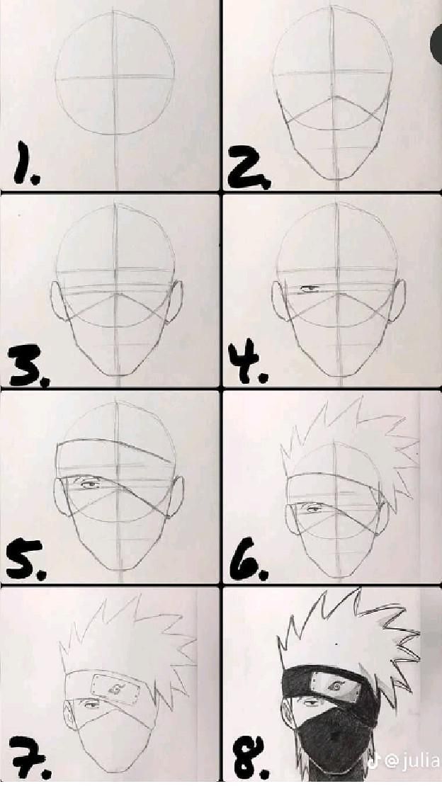 Como Desenhar o Kakashi Hatake