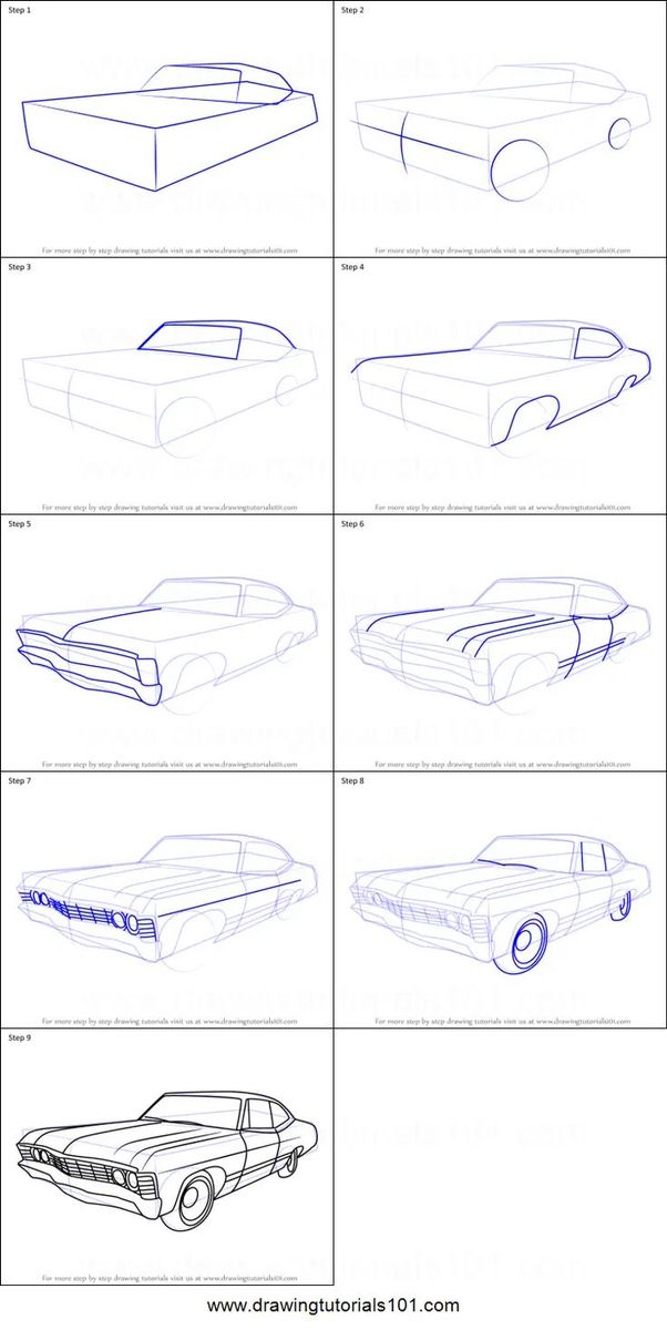Como Desenhar um carro em etapas simples