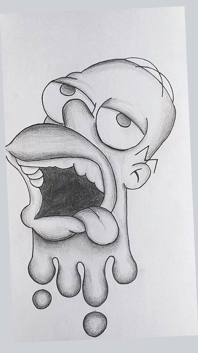 Desenho a Lápis Homem Gotejante para desenhar