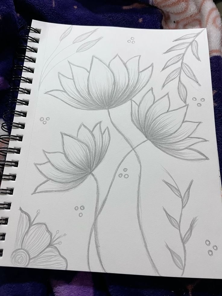 Desenho a Lápis: Flores Delicadas para Desenhar