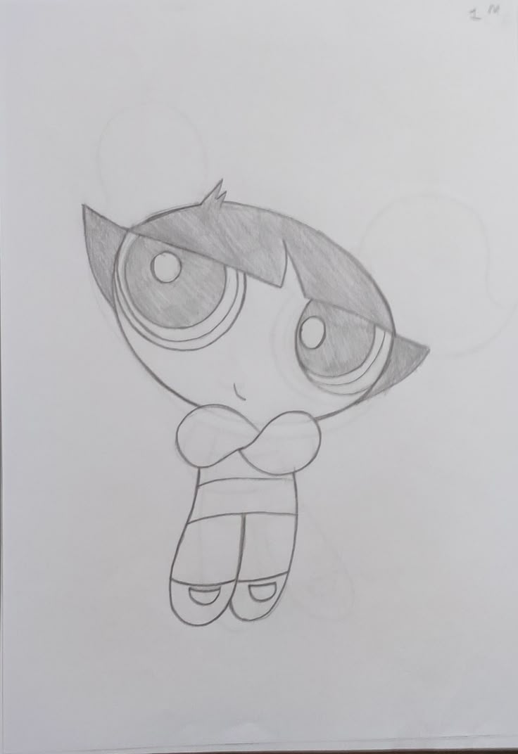 Desenho a Lápis: Menina Superpoderosa lindamente feito