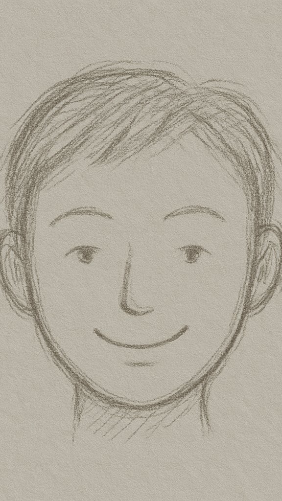 Desenho a Lápis: rosto sorridente para desenhar