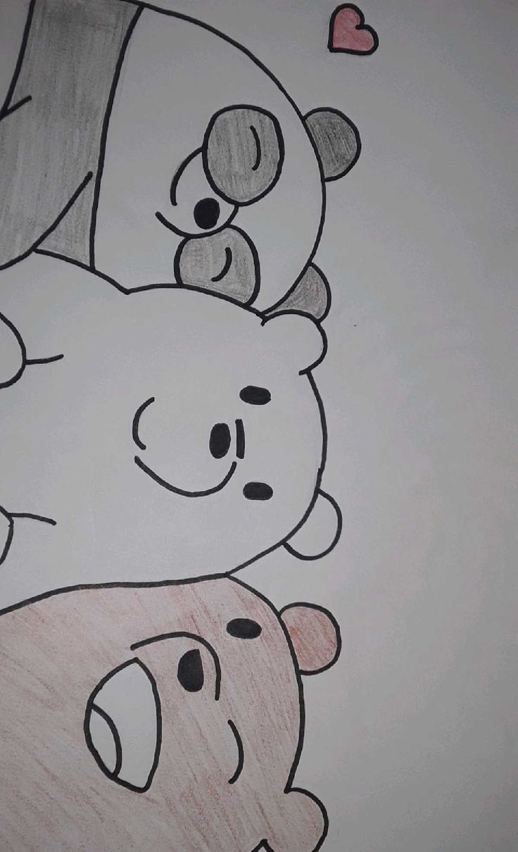 Desenho a Lápis: ursos We Bare Bears divertidos para desenhar