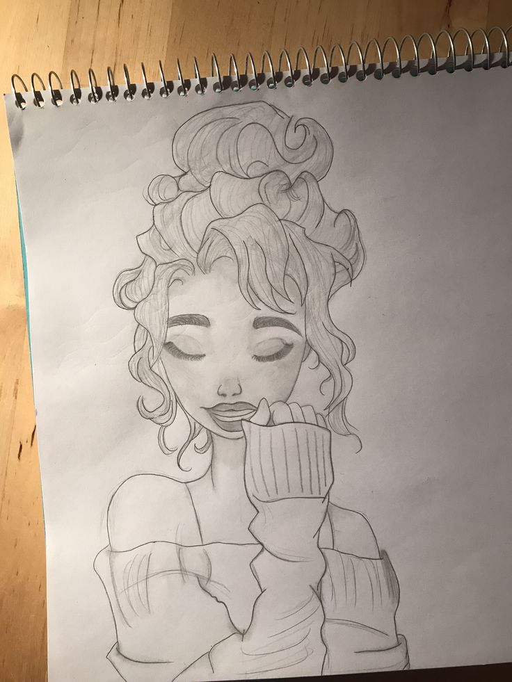 Desenho a Lápis: garota com cabelo cacheado para desenhar
