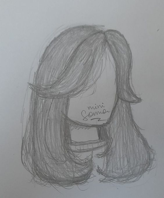 Desenho a Lápis: cabelo longo feminino para desenhar