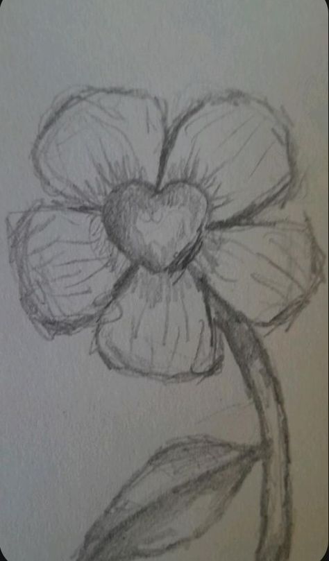 Desenho a Lápis: Flor Simples para Iniciantes