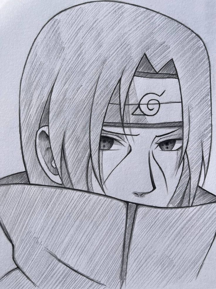 Desenho a Lápis: Itachi Uchiha do Naruto para desenhar