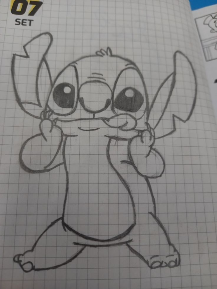 Desenho a Lápis Stitch para desenhar
