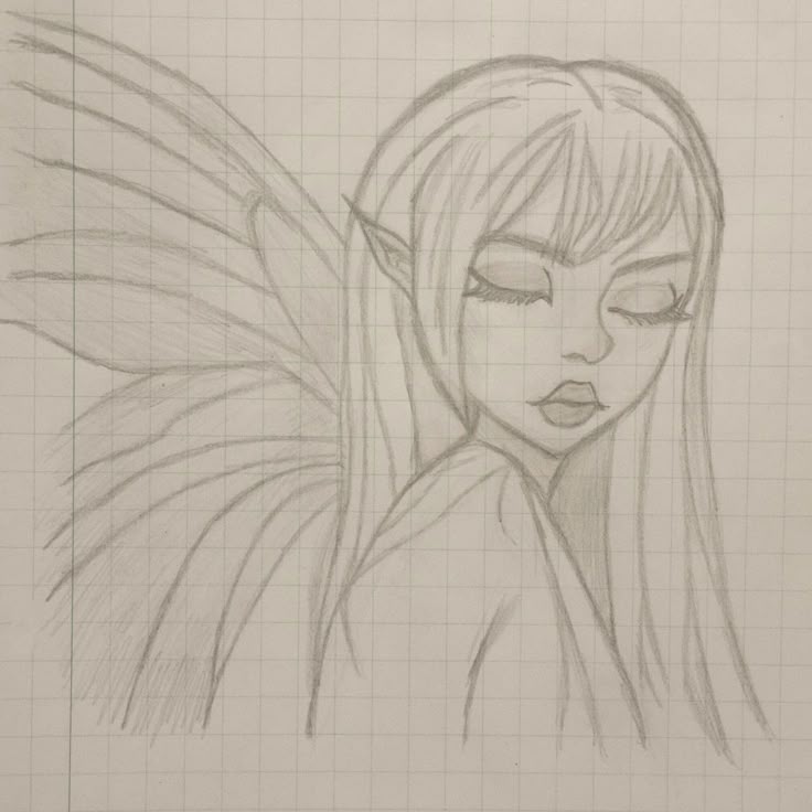 Desenho a Lápis: Fada Encantadora para Desenhar