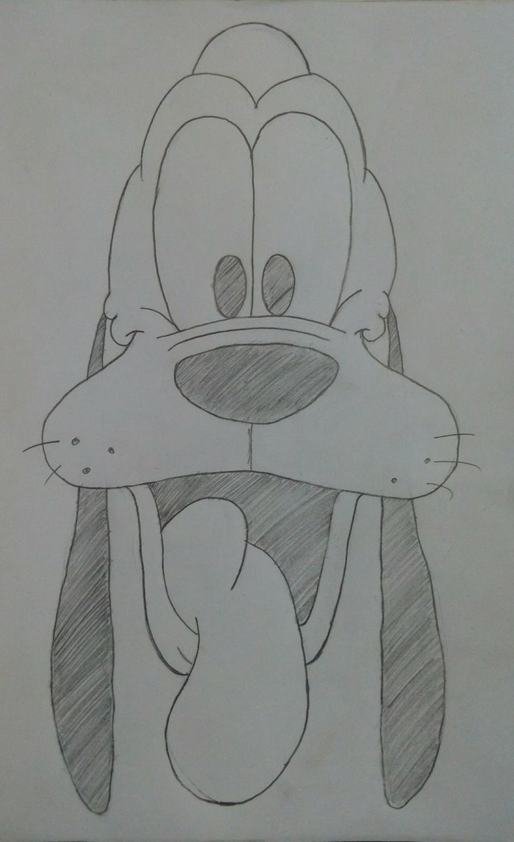 Desenho a Lápis: Pluto personagem fácil para desenhar