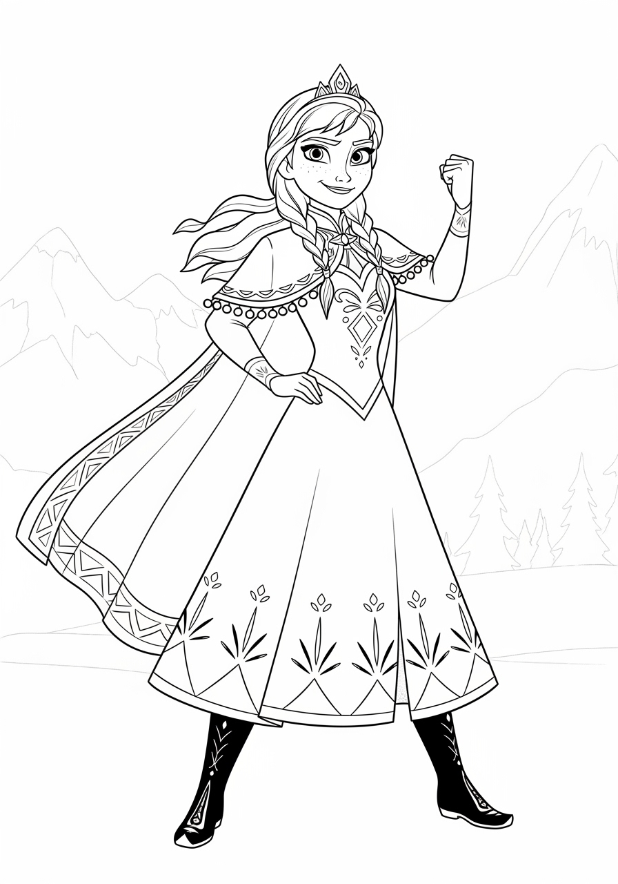 Elsa da Frozen para Colorir e Imprimir Elsa da Frozen para Colorir e Imprimir