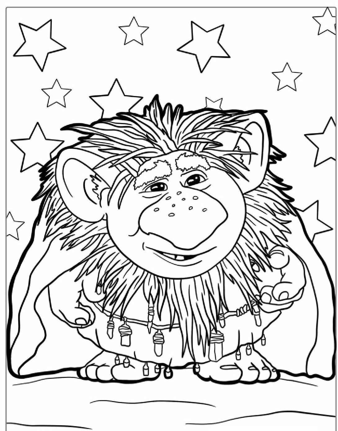 Troll de Frozen para Colorir e Imprimir Troll de Frozen para Colorir e Imprimir