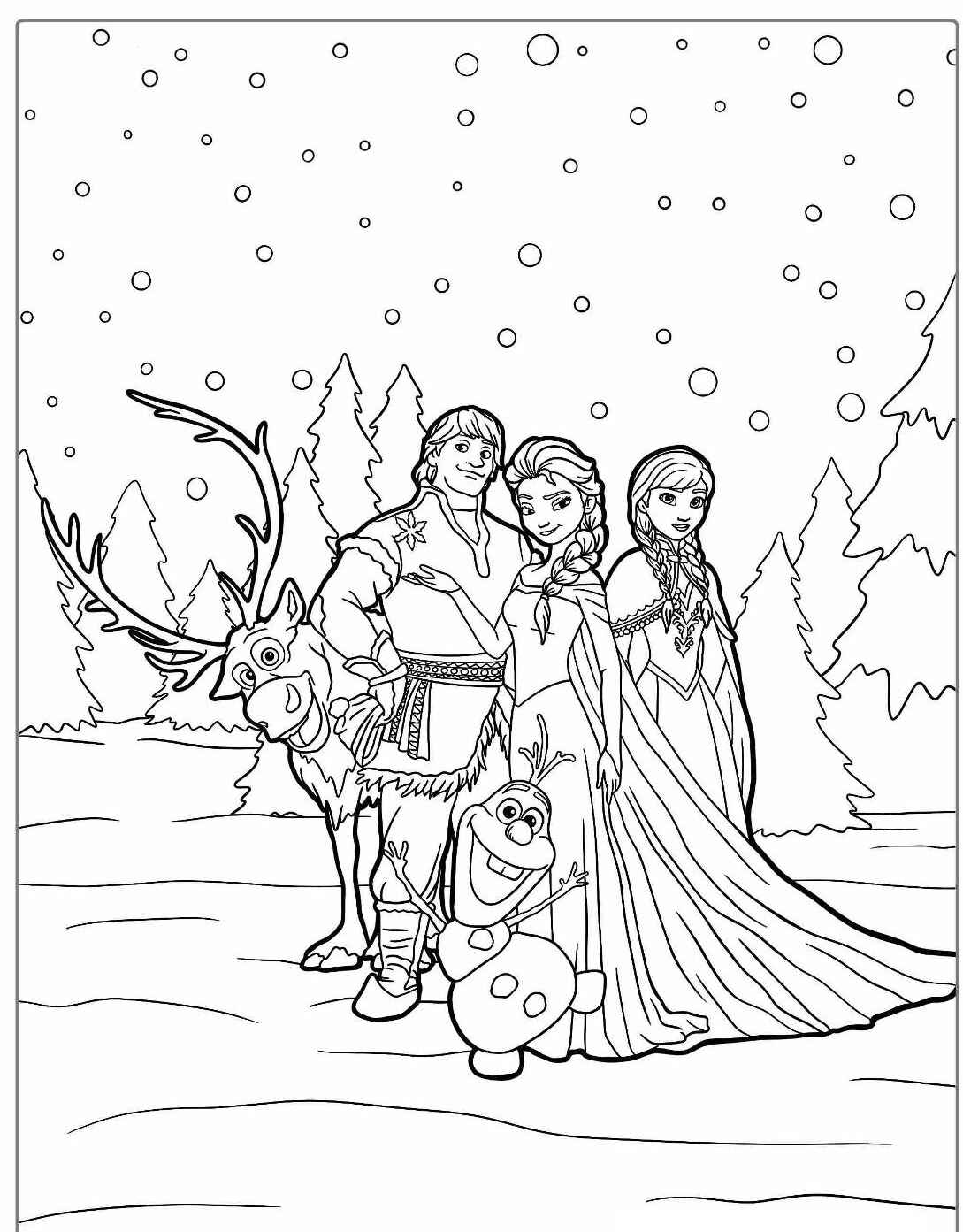 Personagens da Frozen com Olaf para Colorir e Imprimir Personagens da Frozen com Olaf para Colorir e Imprimir