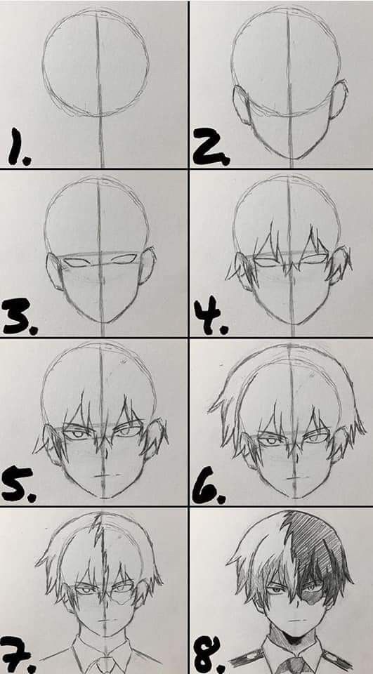 Desenho de Anime para Desenhar passo a passo de personagem