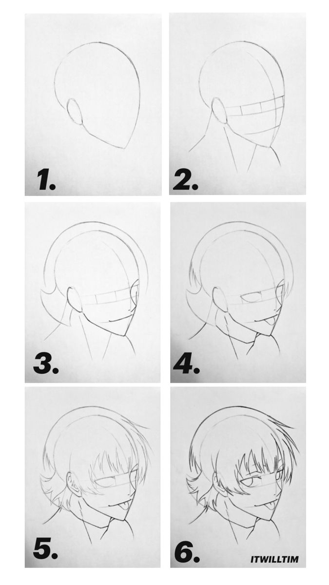 Desenho de Anime para Desenhar passo a passo de personagem