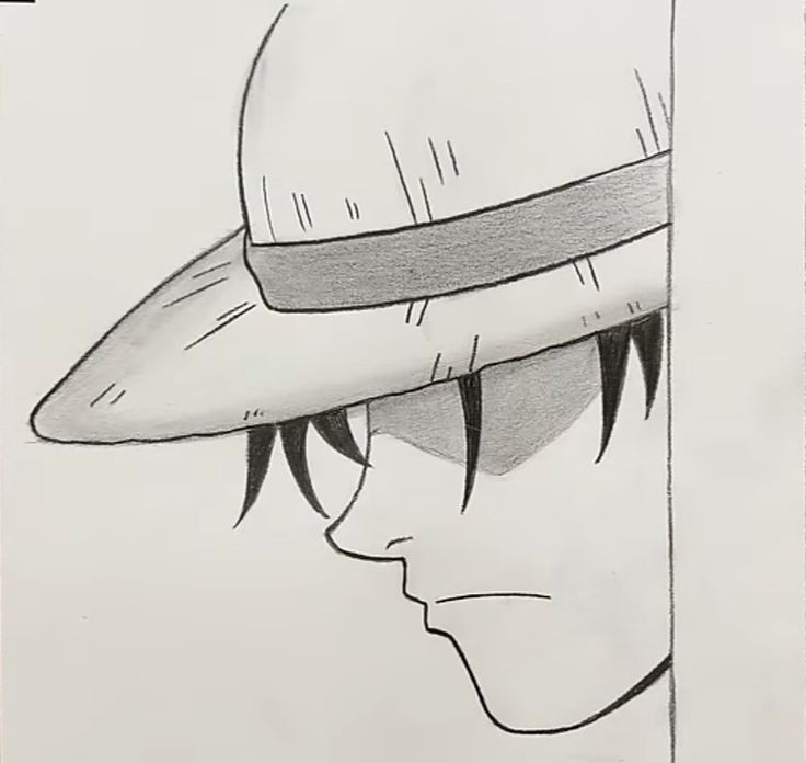 Desenho de Anime para Desenhar de Personagem com Chapéu