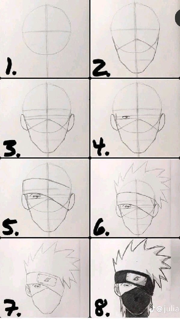 Desenho de Anime para Desenhar passo a passo de Naruto