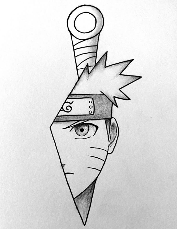 Desenho de Anime para Desenhar de Naruto com faca fácil e bonito