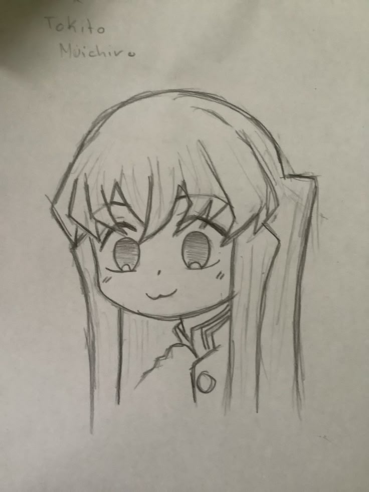 Desenho de Anime para Desenhar de personagem com cabelo longo
