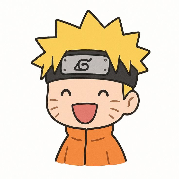 Desenho de Anime para Desenhar do Naruto Sorrindo fácil e bonito