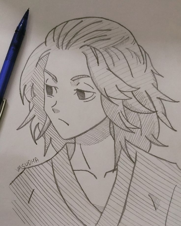 Desenho de Anime para Desenhar de personagem masculino fácil e bonito