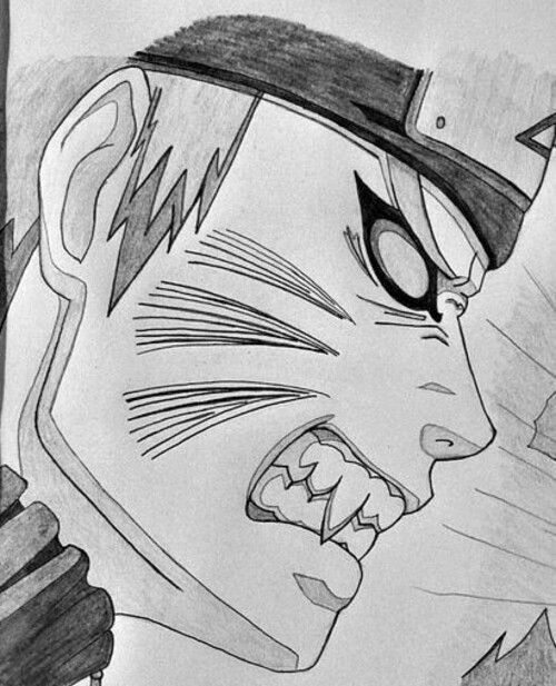 Desenho de Anime para Desenhar de personagem com expressão intensa