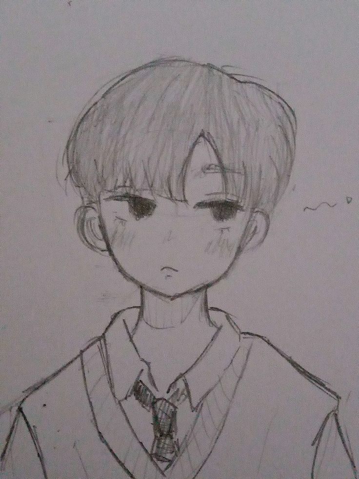 Desenho de Anime para Desenhar Menino Simples e Bonito