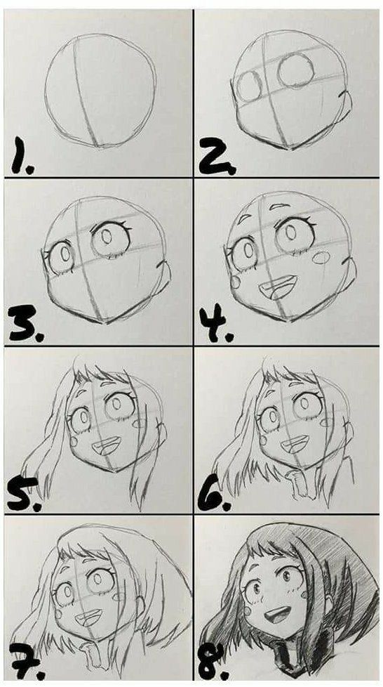 Desenho de Anime para Desenhar passo a passo fácil e bonito