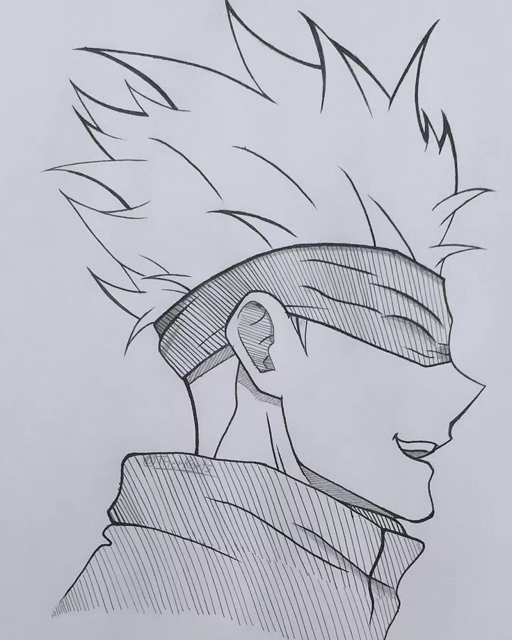 Desenho de Anime para Desenhar de personagem com bandana