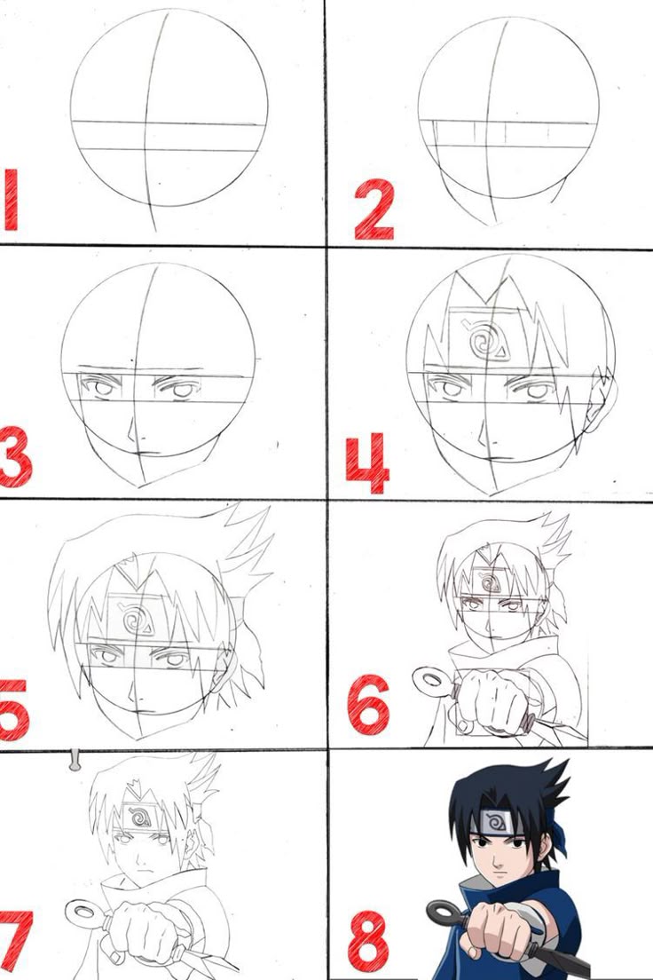 Desenho de Anime para Desenhar de personagens em etapas fácil e bonito