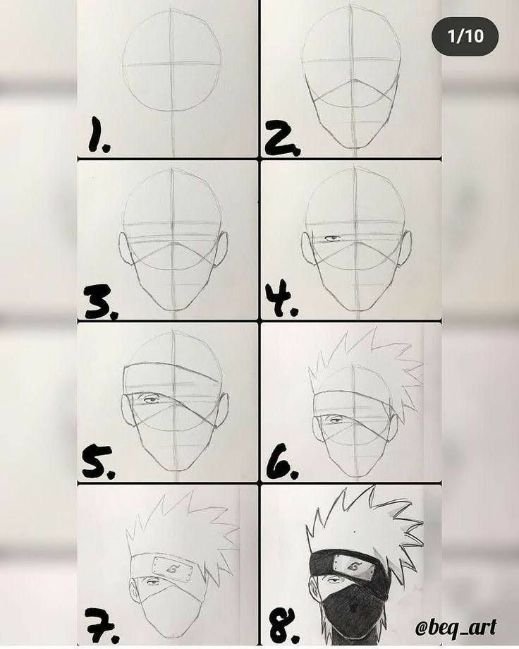 Desenho de Anime para Desenhar passo a passo fácil e bonito