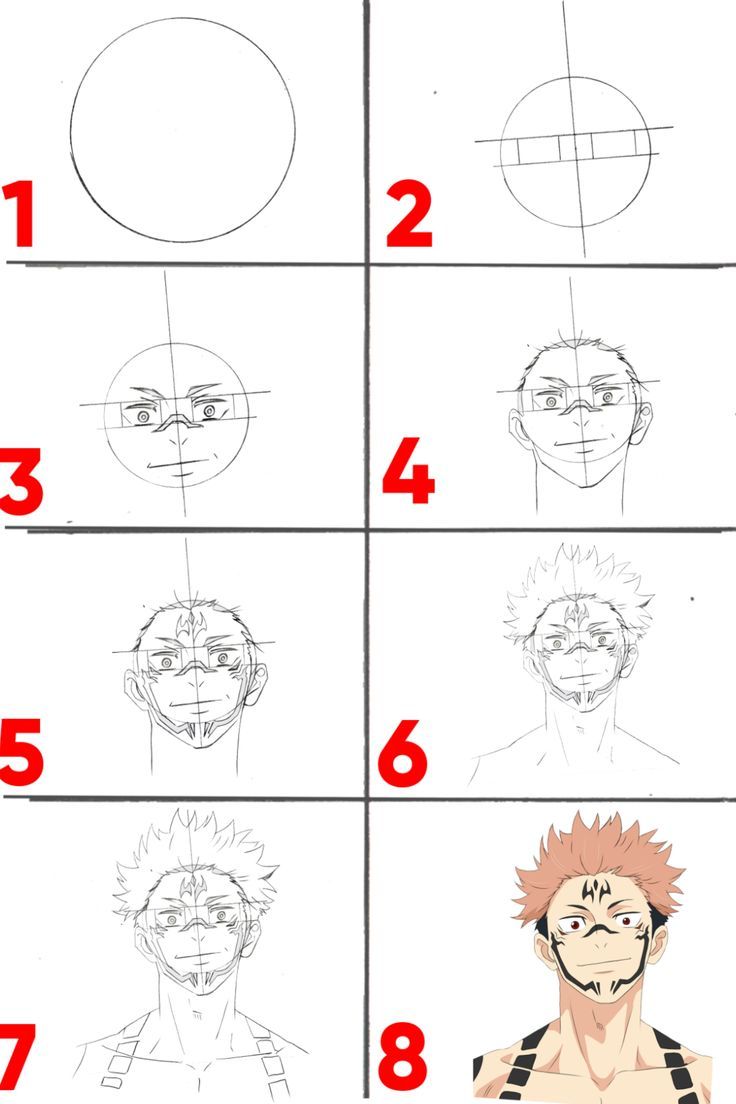 Desenho de Anime para Desenhar do personagem em etapas fácil e bonito