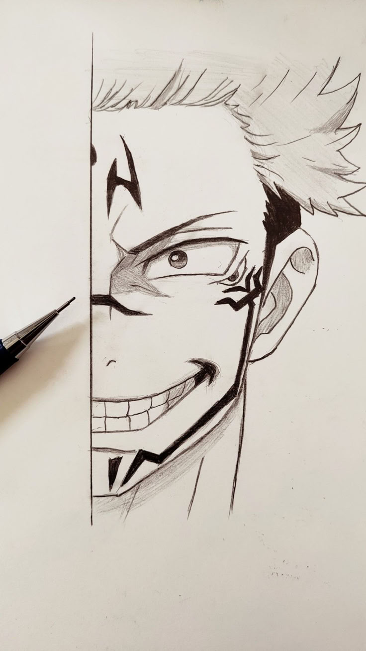 Desenho de Anime para Desenhar de personagem com máscara fácil e bonito