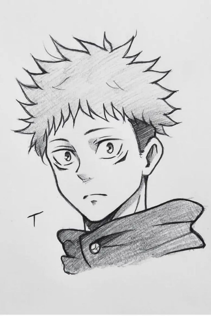 Desenho de Anime para Desenhar de personagem com cabelo espetado