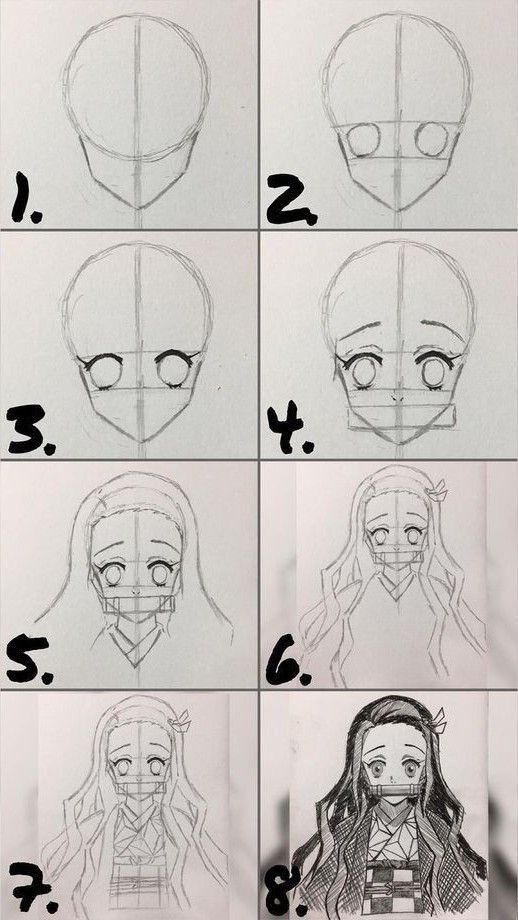 Desenho de Anime para Desenhar de processo passo a passo
